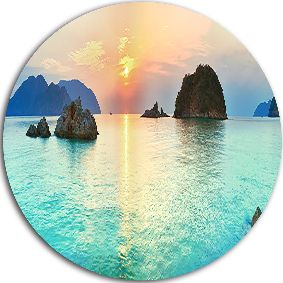 Sunrise Panorama, Photography Disc Metal Wall Art, 23"