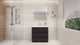 Alston 36" Free Standing Modern Vanity, Dark Gray Oak, Glossy White Top