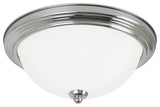 Seal Gull Lighting 2-Light Ceiling Flush Mount, Chrome