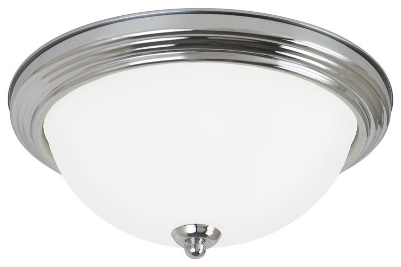 Seal Gull Lighting 2-Light Ceiling Flush Mount, Chrome