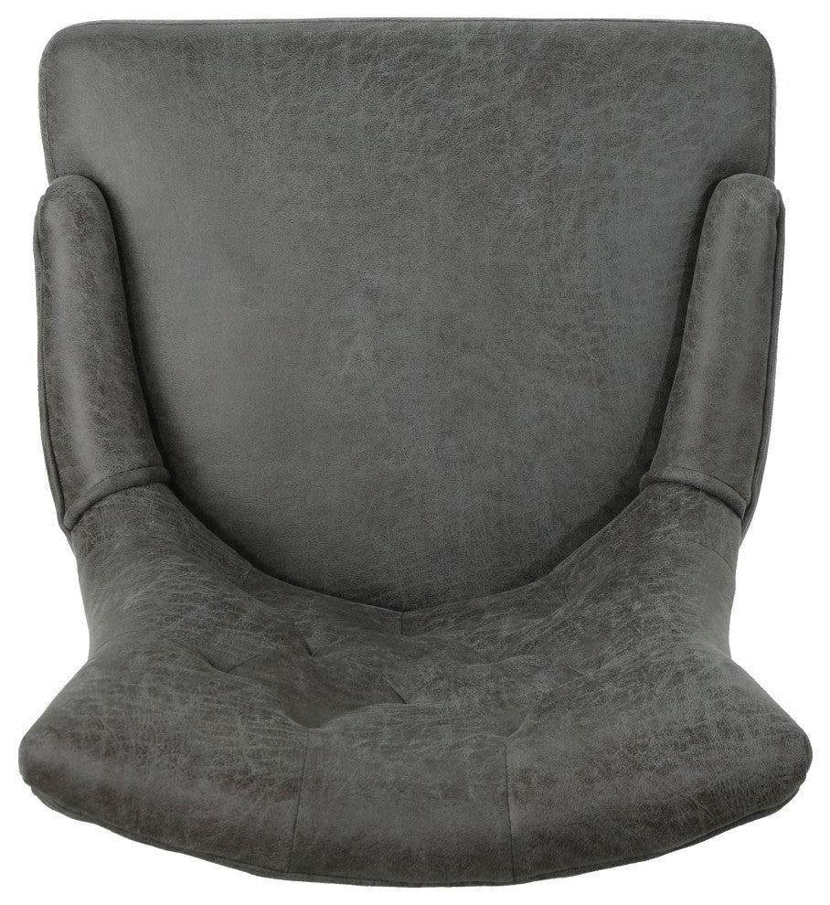 GDF Studio Bagnold Home Office Fabric Desk Chair, Slate/Chrome