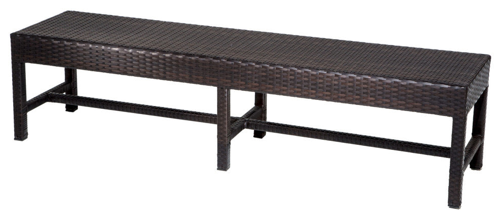 Belle Rectangular Outdoor Patio Dining Table With 4 Chairs and 1 Bench Wheat