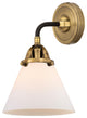 Large Cone Sconce, Black Antique Brass, Matte White, Matte White