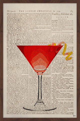 "Watermelon Martini" Framed Painting Print, 24"x36"