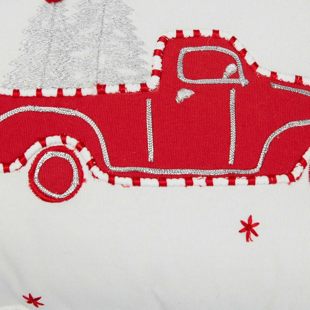 Truck and Trees Lumbar Pillow