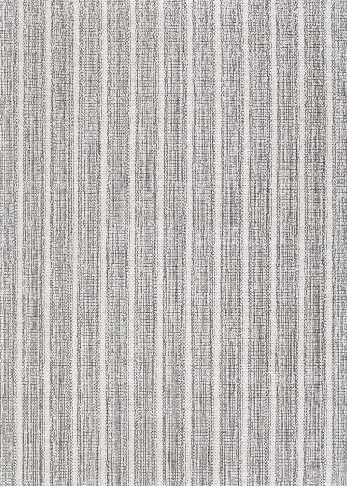 Couristan Aspen Textured Stripes Area Rug, Dark Grey, 9' X 12'