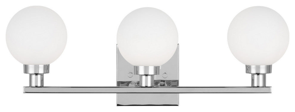 Visual Comfort Studio Clybourn Three Light Bath Vanity, Chrome