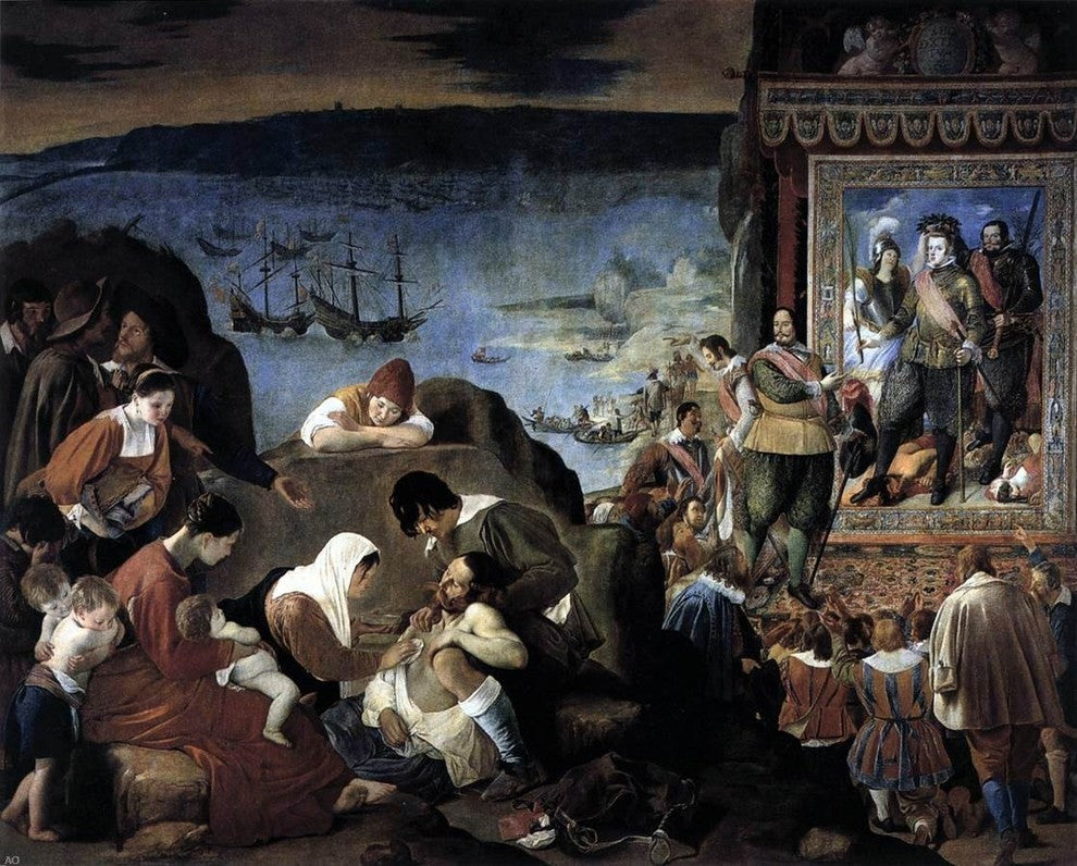 Fray Bautista Maino The Recapture of Bahia in 1625 Gallery Wrapped Canvas Print