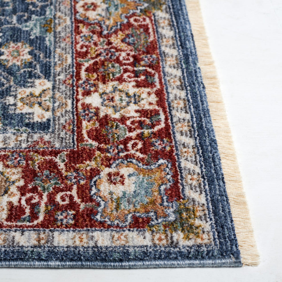 Safavieh Lauren Ralph Lauren Collection LRL1403 Rug, Blue/Red, 6'7" Square