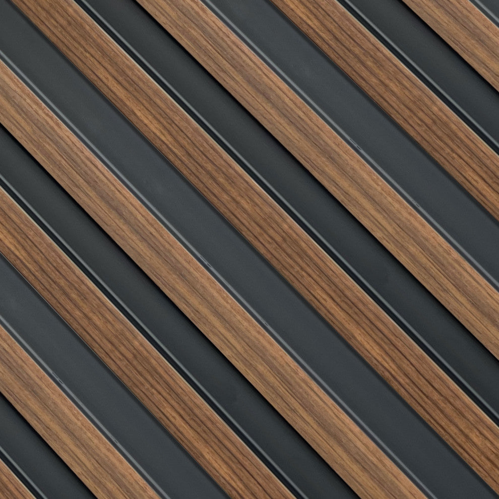 Waterproof Slat Panel, Walnut Craft, Pack of 6