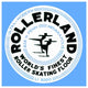 "Rollerland World's Finest Roller Skating Floor" Print by Retrorollers, 32"x32"
