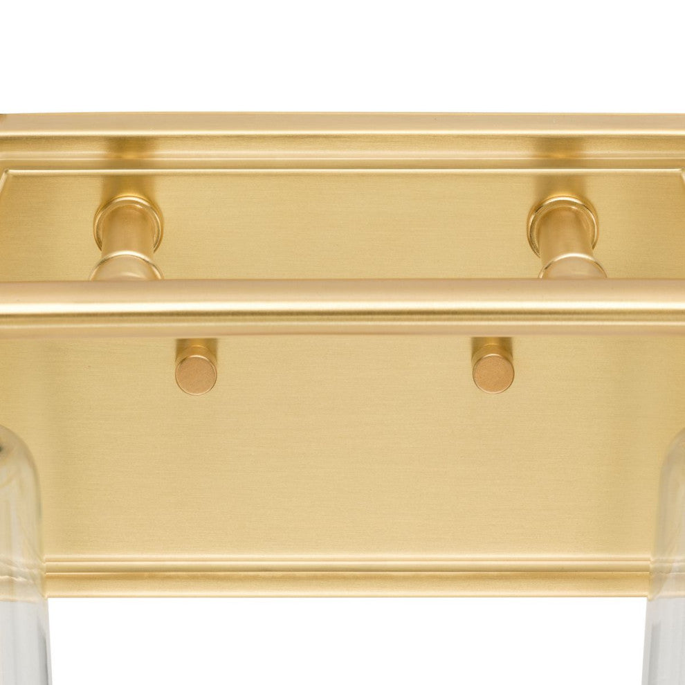 Adley Collection 48-1/2" 6-Light Satin Brass Clear Glass Bath Vanity Light