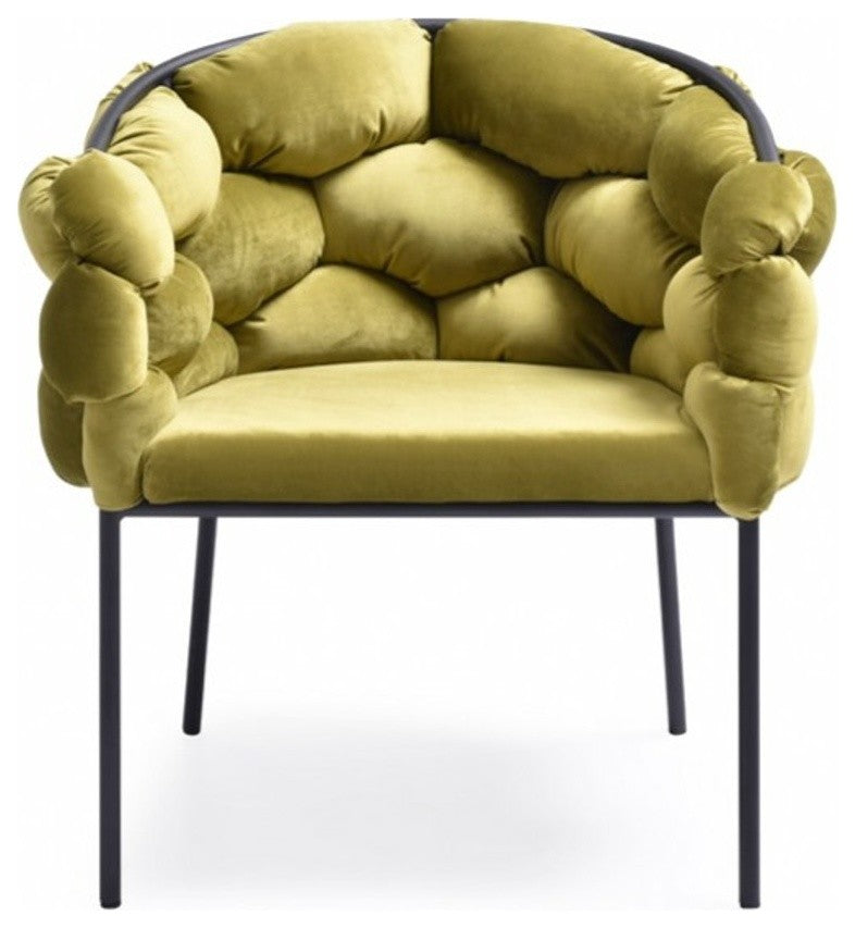 Modrest Debra Green Fabric Dining Chair