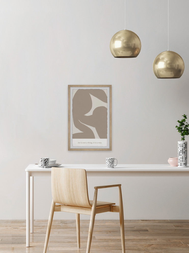 "Art Is Not a Thing" Framed Painting Print, 24x36