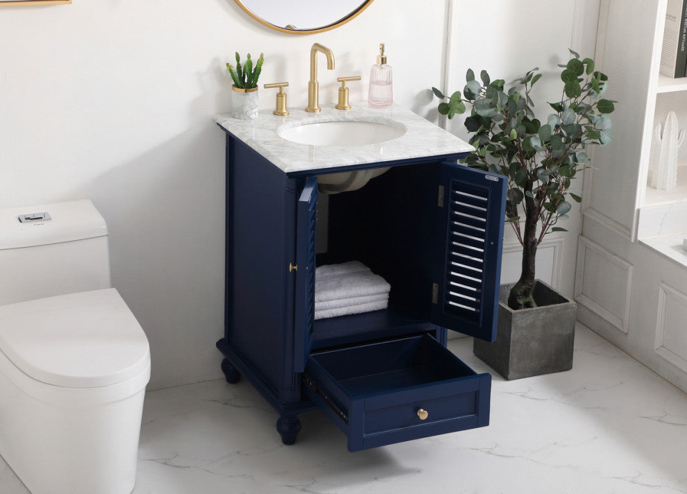 Home Living 24" Single Bathroom Vanity, Blue