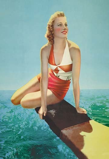 Kathy at the Pool- Fine Art Giclee Print 24" x 36"
