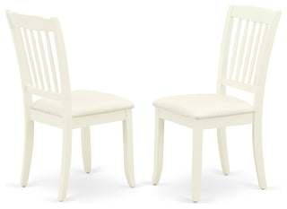 5Pc Dining Set, Square Table, Four Linen Seat Chairs, Linen White