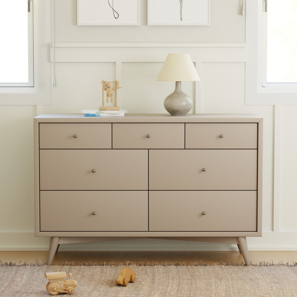 Palma 7-Drawer Assembled Double Dresser, Taupe