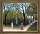 Henri Rousseau Luxembourg Garden Framed Premium Canvas Print, 20"x25"