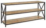 X Frame 60" Industrial Bookshelf - Barnwood