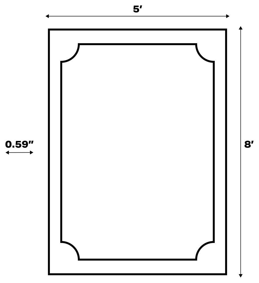 Peater Classic Casual Commerical Natural Coir Light Brown 5 x 8 Doormat