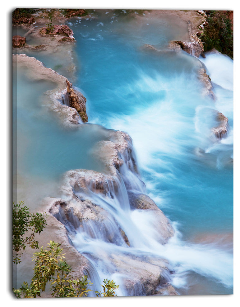 Stunning Aerial View of Havasu River, Oversized Landscape Canvas Art, 12"x20"