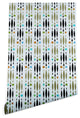 Deny Designs Andi Bird Beatnik Wallpaper, Blue, 2'x8'