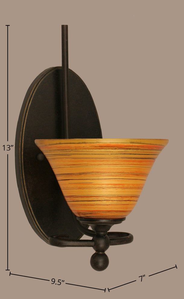 Capri 1-Light Wall Sconce, Firre Saturn
