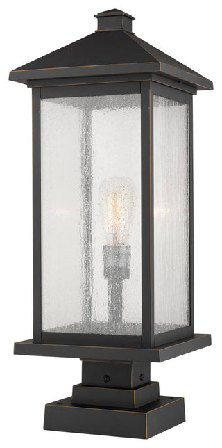 Z-Lite 531PHBXLS-SQPM Portland 25" Tall Outdoor Pier Mount Post - Oil Rubbed