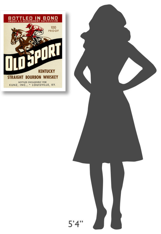 "Old Sport Kentucky Straight Bourbon Whiskey" Paper Art, 20"x24"