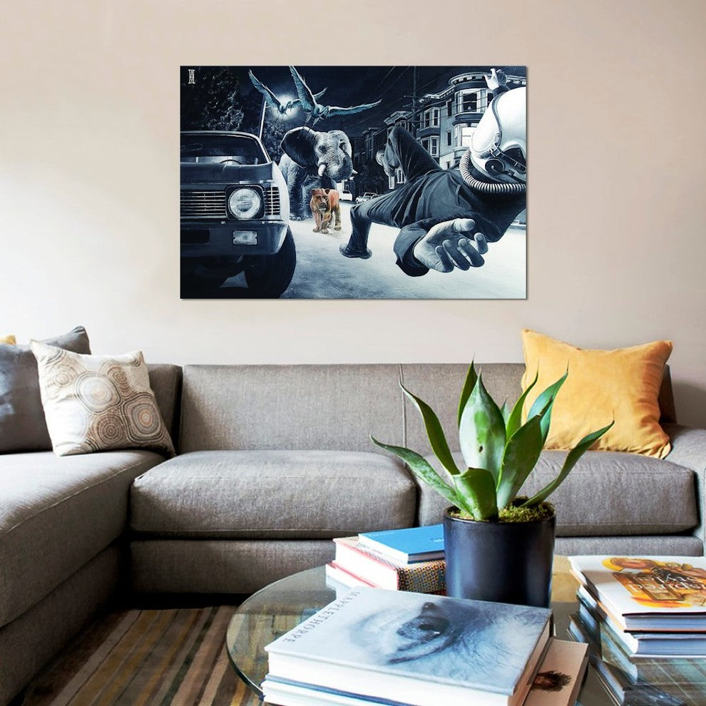 "Astronomical Menagerie" by Alec Huxley, Canvas Print, 18"x12"