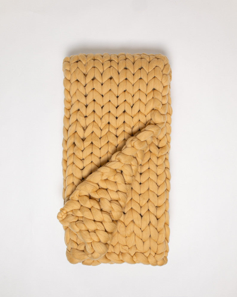 Ava Chunky Throw, Maize