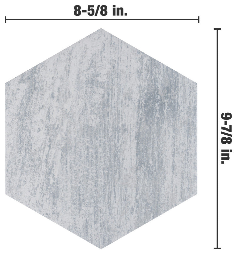 Cassis Hex White Porcelain Floor and Wall Tile