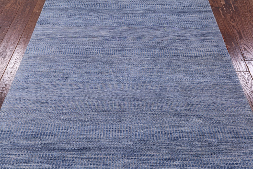 4' 10" X 8' 2" Wool and Silk Savannah Grass Handmade Rug Q11931