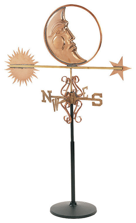 Compass Black Cast Iron Weathervane