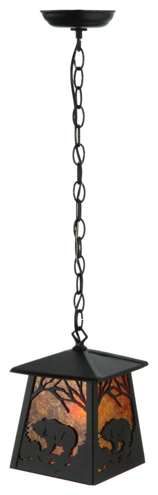 7.5Sq Grizzly Bear at Dawn Mini Pendant