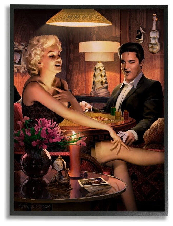 Stupell Industries Poker Game Vintage Hollywood Movie Star, 11 x 14