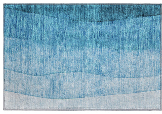 Premium Machine Washable Mayfield AMF625 Teal 1'8" x 2'6" Rug