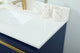Sue 36" Single Bathroom Vanity, Blue, With Backsplash