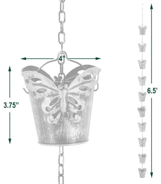 Rain Chain - Butterfly Pails