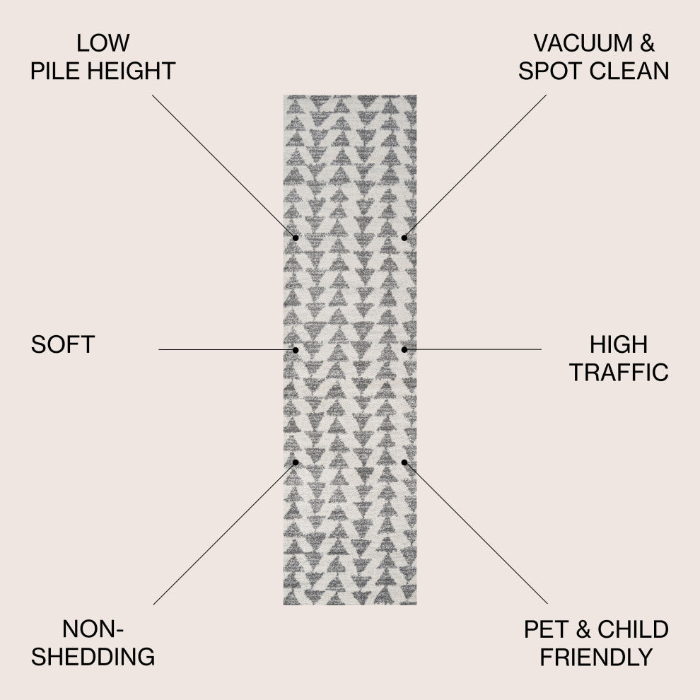 Aisha Moroccan Triangle Geometric Area Rug