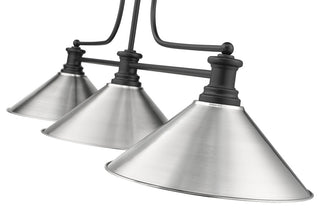 Zlite 725-3MB-BN15 3-Light Billiard, Brushed Nickel