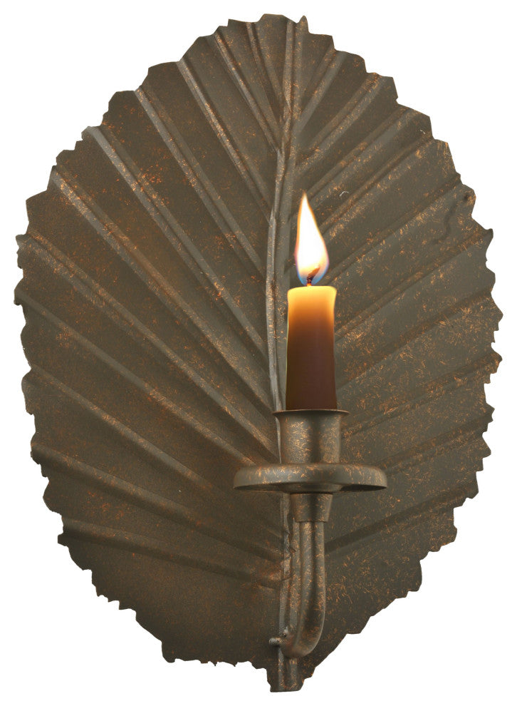 8" Wide Nicotiana Leaf Wall Mount Candle Holder