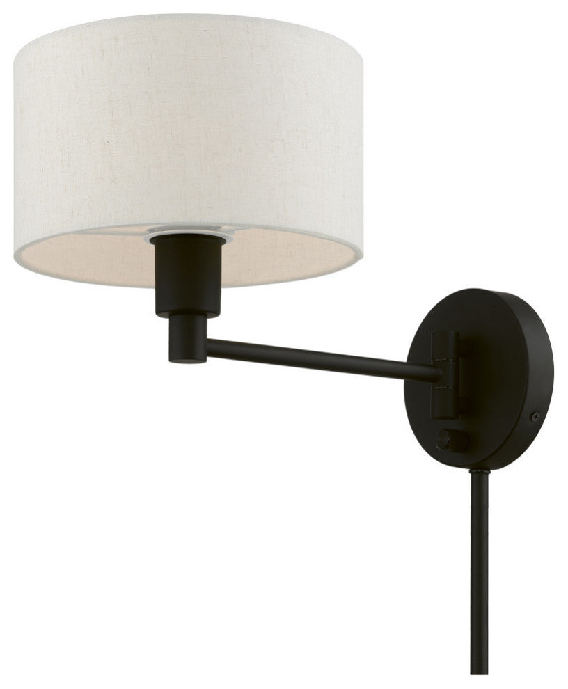 Swing Arm Wall Lamps 1 Light Black Swing Arm Wall Lamp