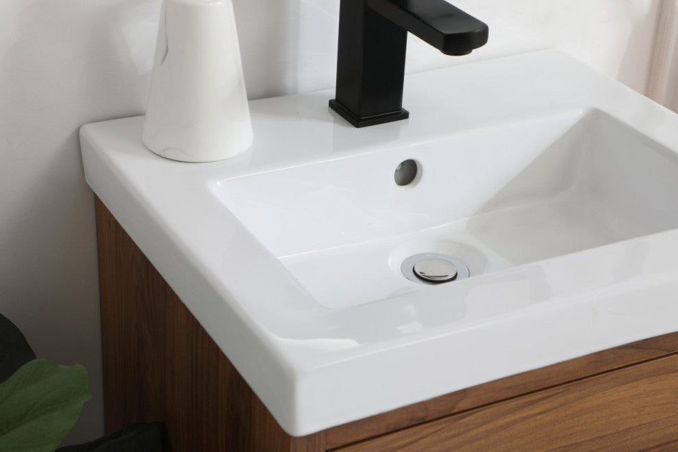 Beatrice 18" Bathroom Vanity, Walnut Brown