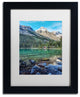 Pierre Leclerc 'Mount Huber Reflection' Matted Art, Black Frame, White, 14x11