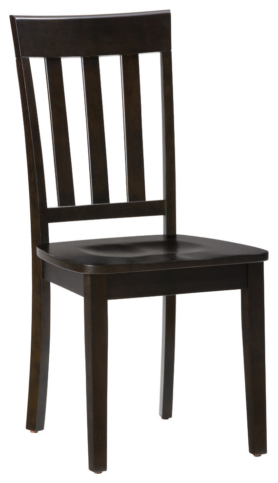 Simplicity Espresso Slat Back Chair Set of 2
