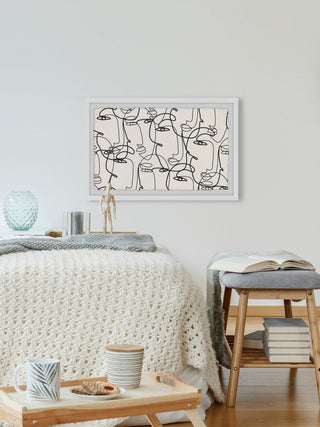 "Face Illusion" Framed Painting Print, 24x16