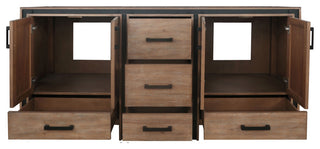 Ziva 72" Rustic Barnwood Vanity Cabinet Only