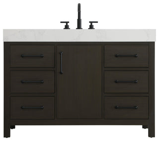 Home Living 48" Single Bathroom Vanity, Mocha Brown